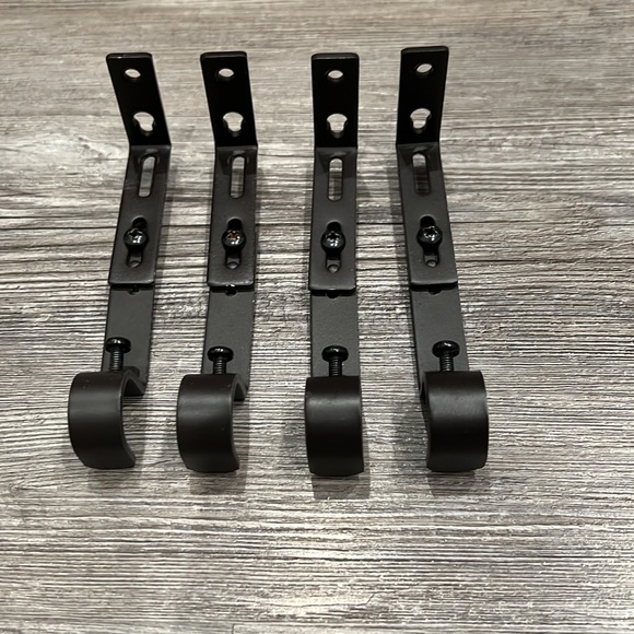 Other - Set of 4-Single Curtain Rod Extendable Brackets Bronze-Like New
